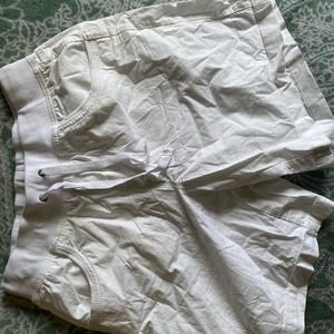White cargo shorts